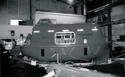 Photo 2 - Entry hatch and inboard side of lifeboat.