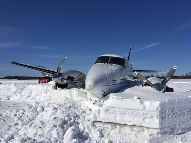 Wreckage of the occurrence Beechcraft King Air A100 (Source: TSB)