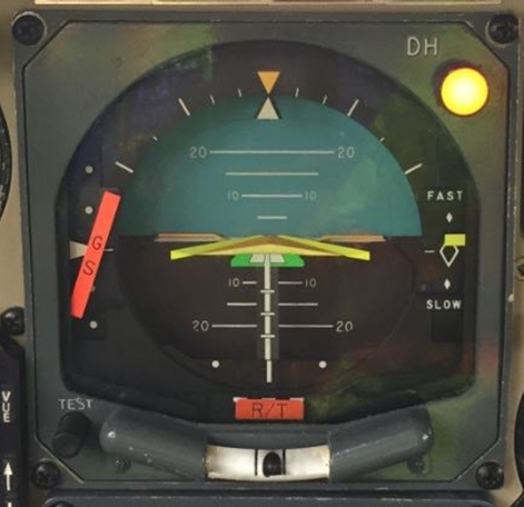 Left-side attitude indicator with power applied (Source: Air Tindi Ltd.)