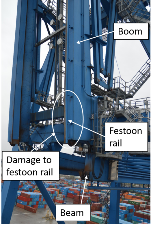 Damage to crane (Source: TSB)