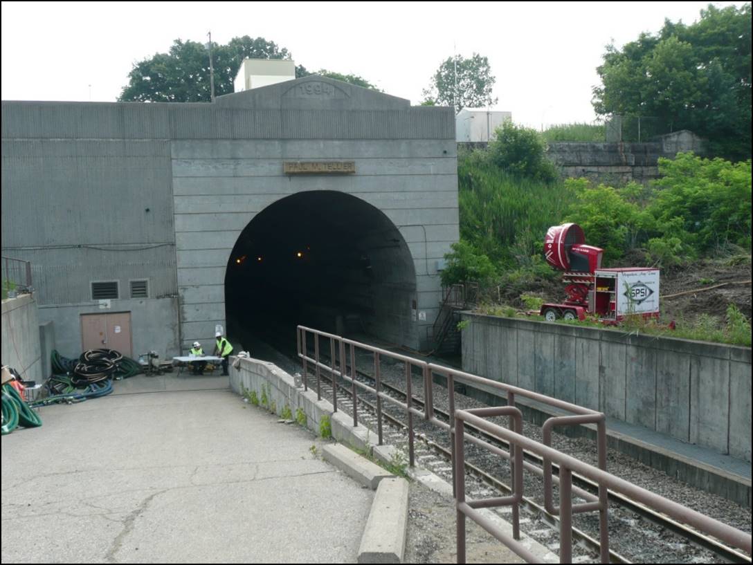 Tunnel exit in the United States
