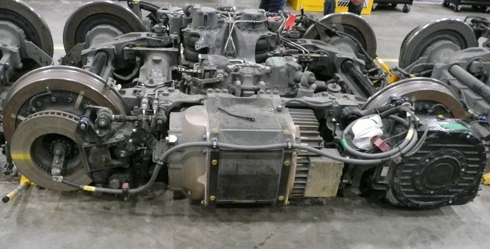 Typical Iponam motor bogie from Alstom Citadis Spirit LRV (Source: TSB)