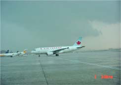 Photo of Conditions météorologiques au seuil de piste environ deux minutes avant l'atterrissage