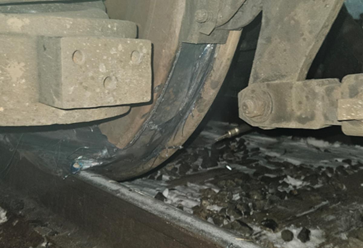 Figure 3. Dommages subis par la roue L4 de la locomotive KCS 4767 