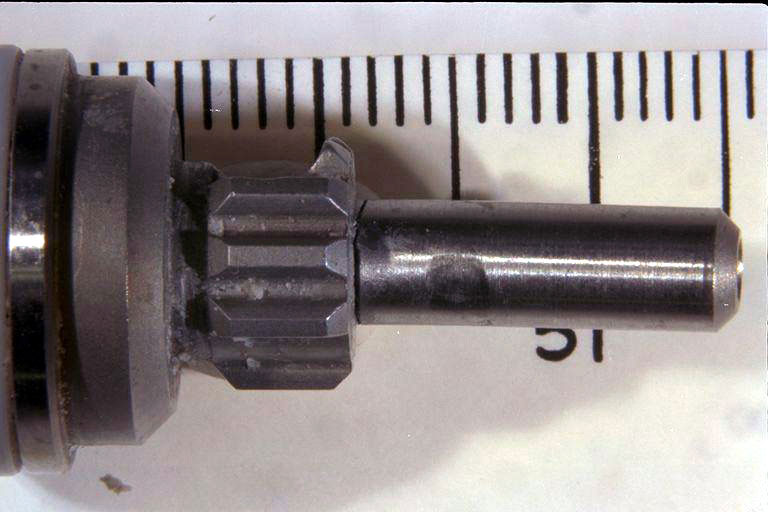 Bent output shaft