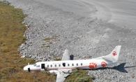 Figure 3. Occurrence aircraft at rest following impact with Runway 10 (Source: TSB)